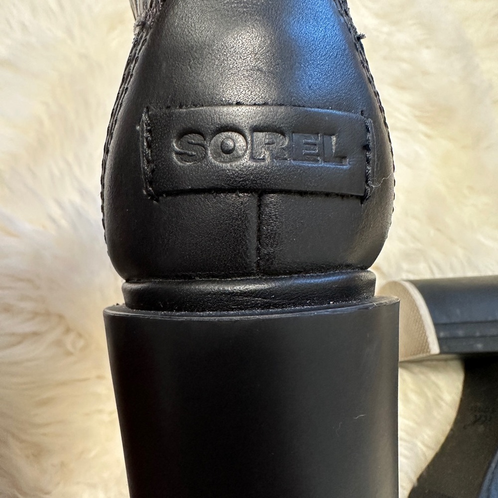 Sorel Blake Chelsea Women's Waterproof Leather Heel Boots In Black Size 7 - Picture 3 of 5